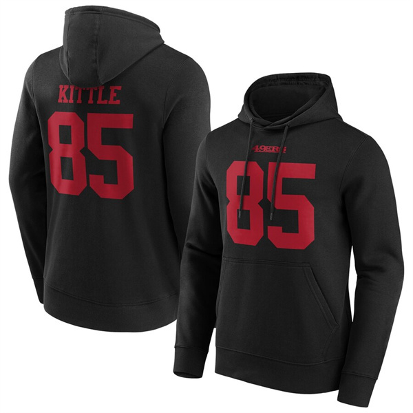 Men's San Francisco 49ers #85 George Kittle Black Hoodie
